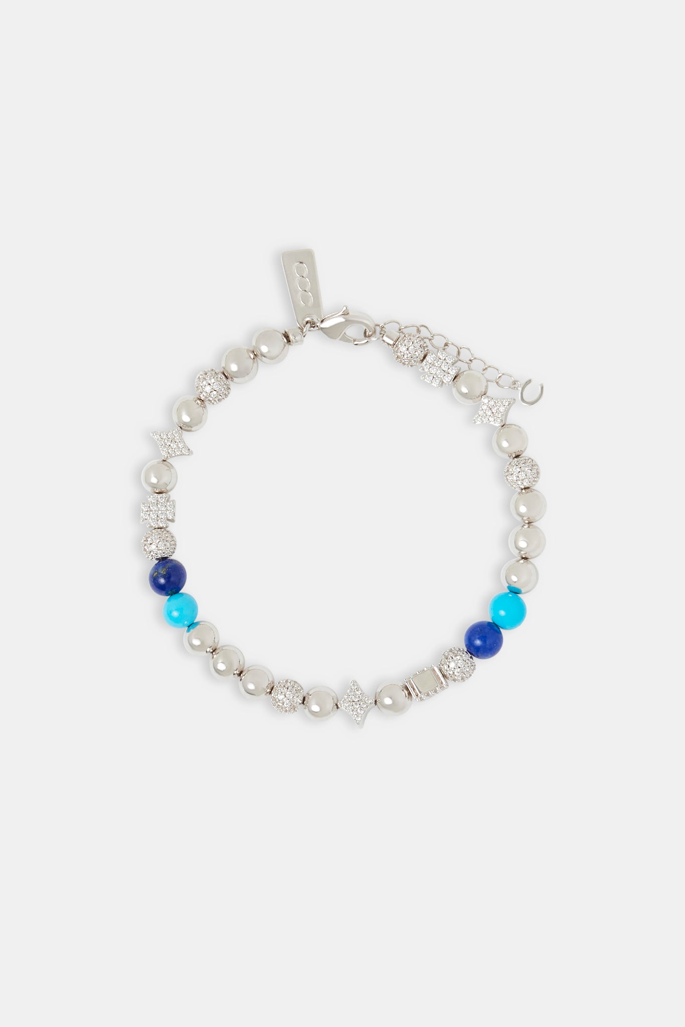 Armband mit Eiskreuzmotiv und gemischten Perlen – 6 mm